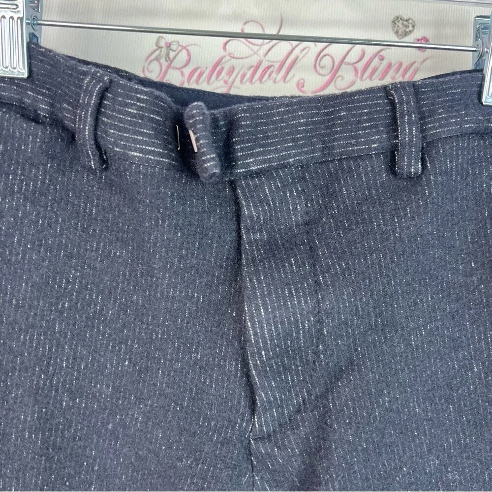 Banana Republic cropped pants slim fit blue white striped linen Pants Italy